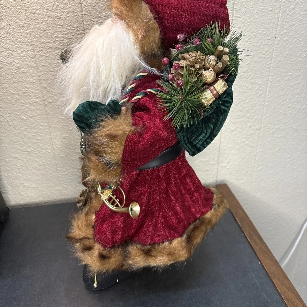 Woodsman~Christmas Santa Mantel Table Top Figurine 18